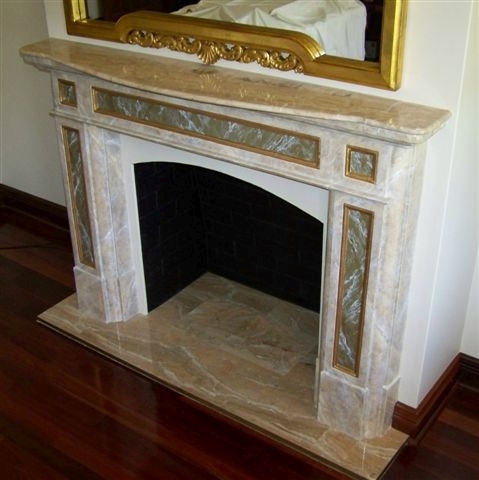 fireplace painted marble toned finish paint c75 columns